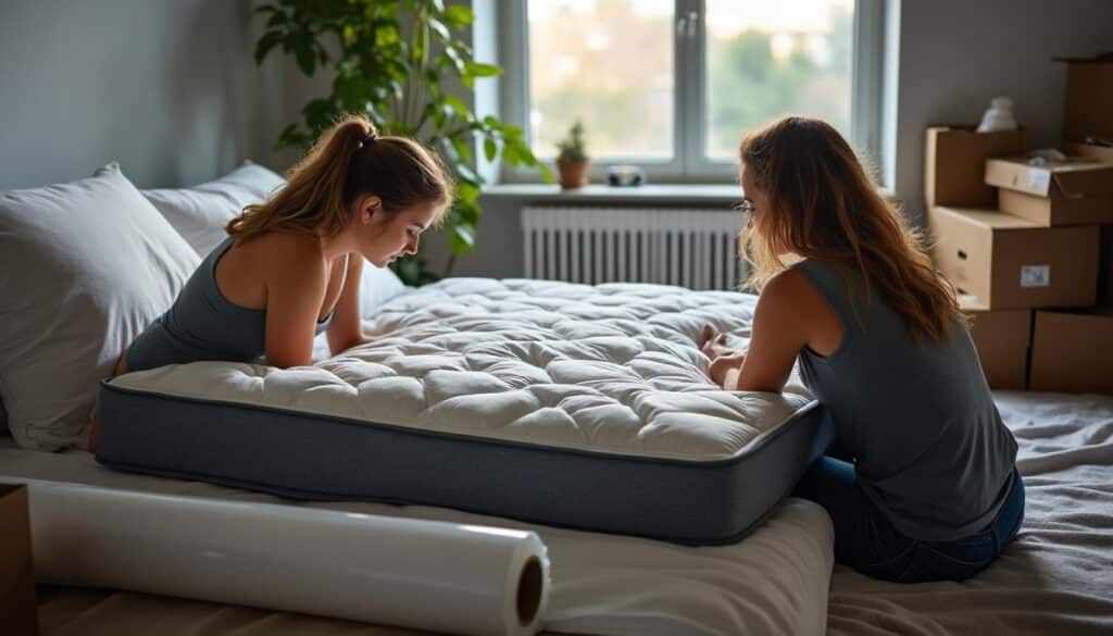 Quel matériel recommander pour l'emballage du matelas en vue du transport ?