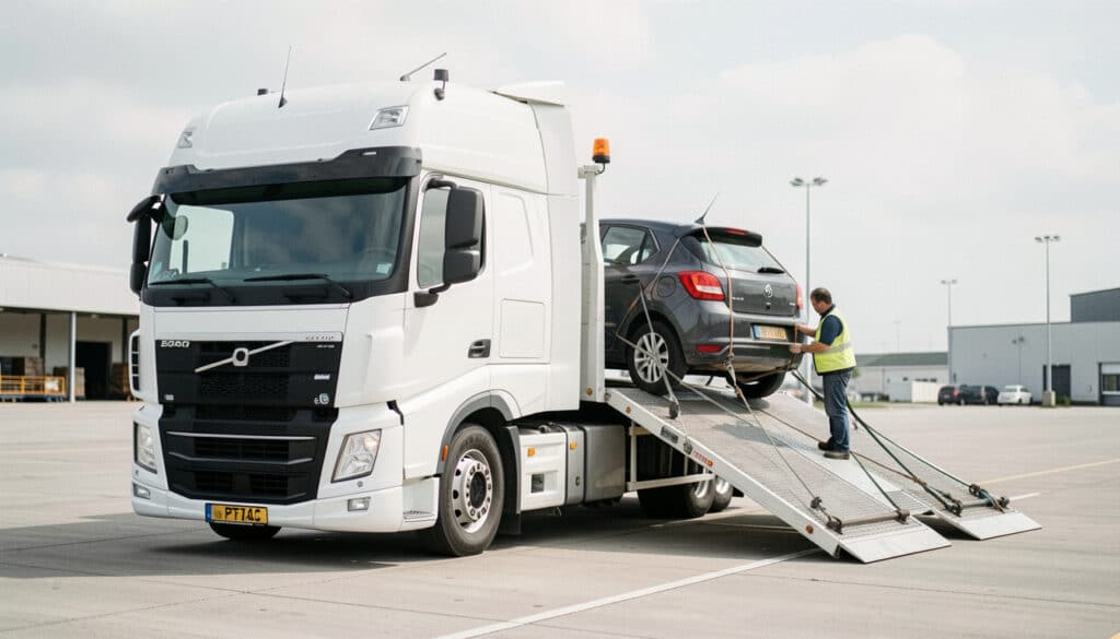 Camion porte-voiture : location, conduite et règles