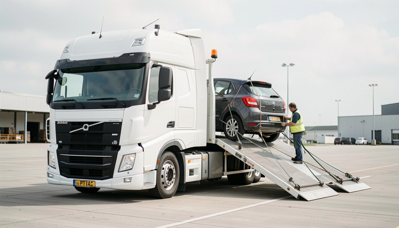 Camion porte-voiture : location, conduite et règles